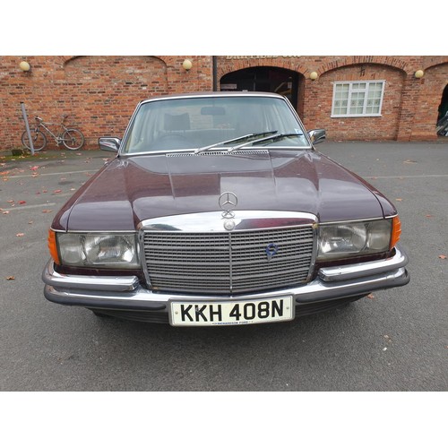 1008 - 1974 Mercedes Benz W116 280 SE Auto, 2746 cc. Registration number KKH 408N. Chassis number 116024220... 