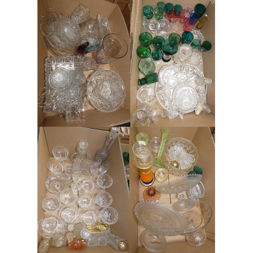 41 - Four boxes of various glassware.