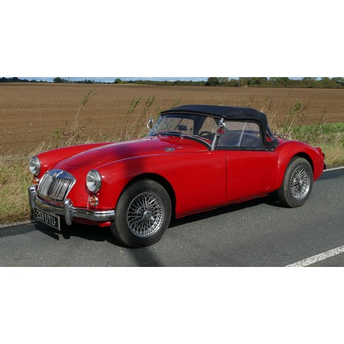 1010 - 1961 MGA LHD 1600 MkI, 1588 cc. Registration number 201 UYU. Chassis Number G-HNL 95461. Engine numb... 