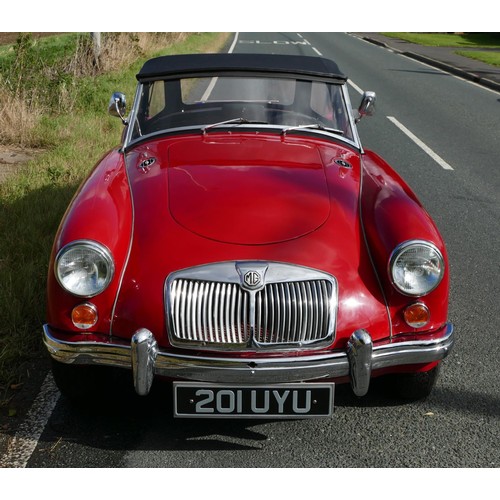 1010 - 1961 MGA LHD 1600 MkI, 1588 cc. Registration number 201 UYU. Chassis Number G-HNL 95461. Engine numb... 