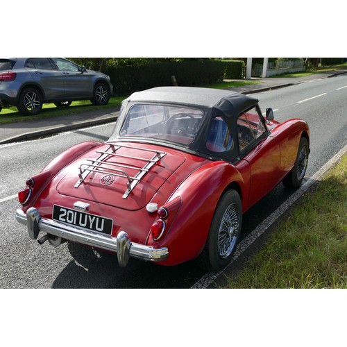 1010 - 1961 MGA LHD 1600 MkI, 1588 cc. Registration number 201 UYU. Chassis Number G-HNL 95461. Engine numb... 