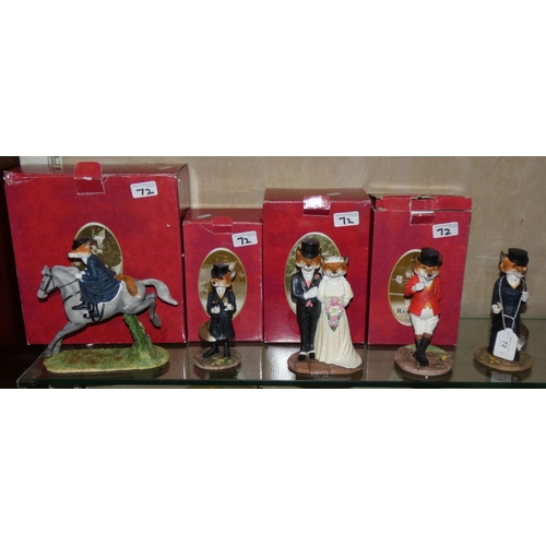 72 - Border fine arts 'The Reynard Estate' five figurines, four boxed (5).