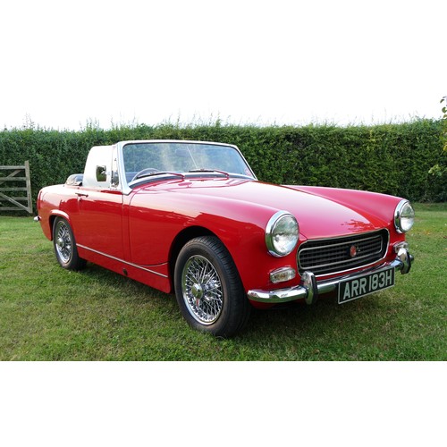 1017 - 1970 MG Midget, 1293 cc. Registration number ARR 183H. Chassis number GAN5/ 80533 G. Engine number s... 