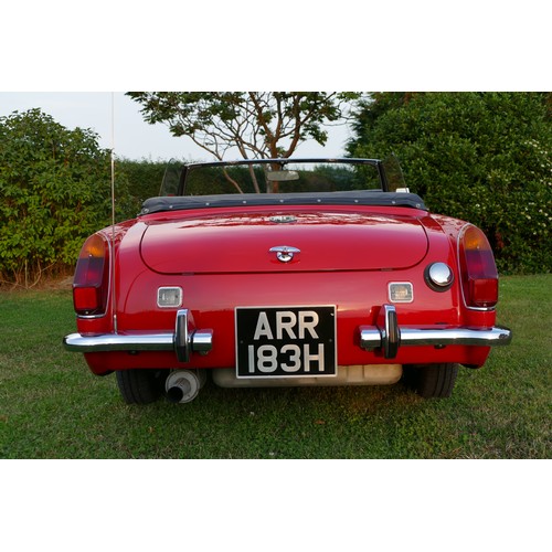 1017 - 1970 MG Midget, 1293 cc. Registration number ARR 183H. Chassis number GAN5/ 80533 G. Engine number s... 