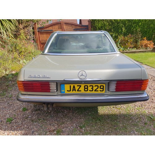 1018 - Mercedes Benz 380 SL R107, 3839cc. Registration number JAZ 8329. Chassis number 107 04522024643. Eng... 