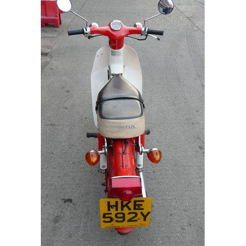 1029 - 1983 Honda Cub 90, 89 cc. Registration number HKE 592Y. Frame number HA 021123971. Engine number HA0... 