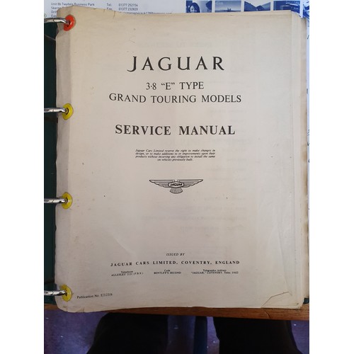 7 - A Jaguar 3.8 E Type service manual, publication number E/123/6.