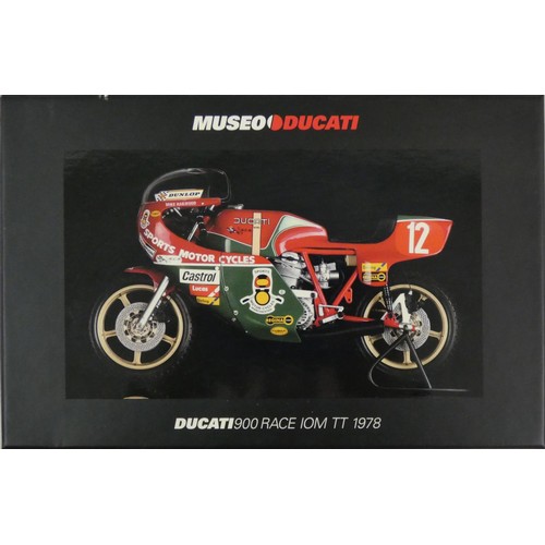 52 - Minichamps scale 1;12 die cast motorcycle; Ducati 900 race IOM TT, Mike Hailwood, 1978, box.