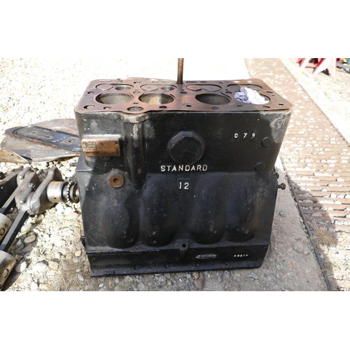 65 - A 1953 Standard 12 engine, partially dismantled, no. DD 3534 FR, date stamped 12/2/53, lacking cylin... 