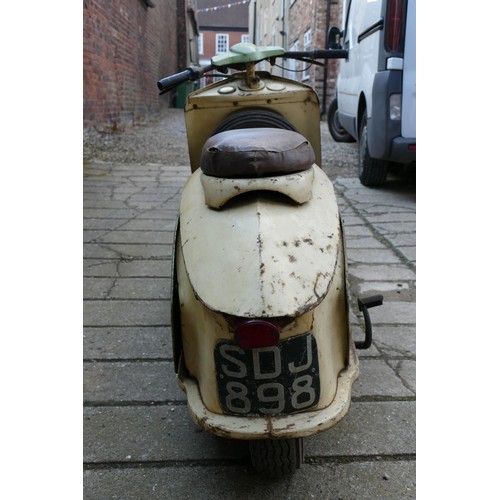 1036 - 1962 Alcyon - Mors 123cc S3 Paris-Nice Motor Scooter. Registration number SDJ 898 (non transferrable... 