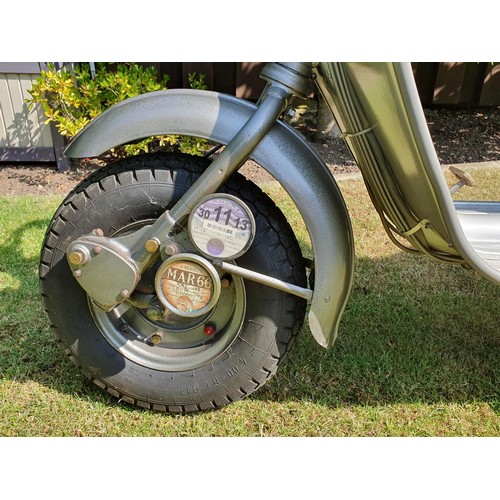 1037 - 1957 Lambretta Model D, 150 cc. Registration number XAT 132. Frame number 49494 * 150 D. Engine numb... 