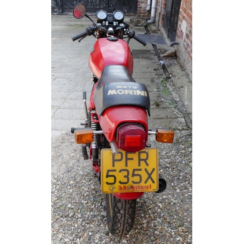 1041 - 1982 Moto Morini 500, 478 cc. Registration number PFR 535X. Frame number MM * 500W * 05210*. Engine ... 