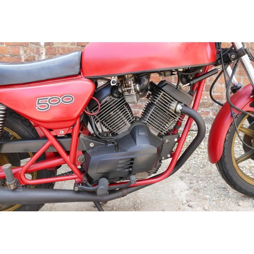 1041 - 1982 Moto Morini 500, 478 cc. Registration number PFR 535X. Frame number MM * 500W * 05210*. Engine ... 