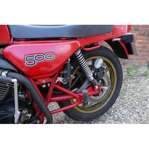 1041 - 1982 Moto Morini 500, 478 cc. Registration number PFR 535X. Frame number MM * 500W * 05210*. Engine ... 