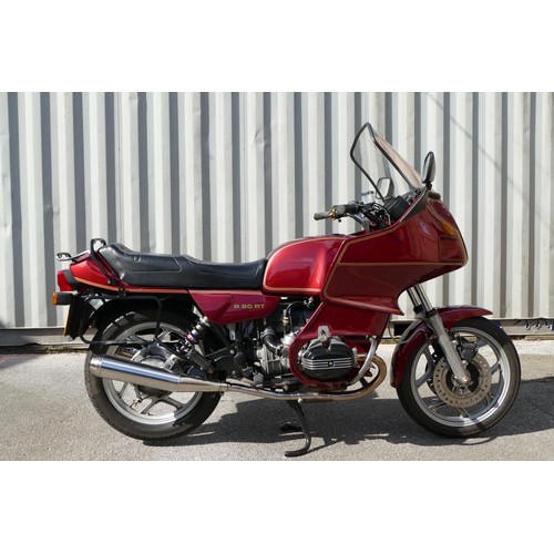 1043 - 1986 BMW R80RT, 798 cc. Registration number D856 YLR. frame number 6472681. Engine number 6472681. B... 