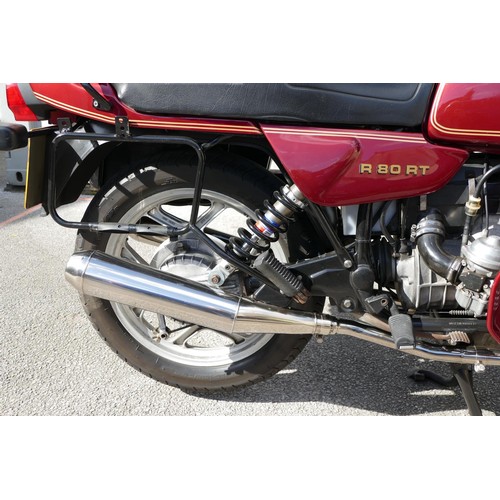 1043 - 1986 BMW R80RT, 798 cc. Registration number D856 YLR. frame number 6472681. Engine number 6472681. B... 