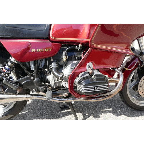 1043 - 1986 BMW R80RT, 798 cc. Registration number D856 YLR. frame number 6472681. Engine number 6472681. B... 