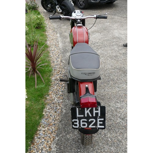 1052 - 1967 Triumph Tiger Cub,200 cc. Registration number LKH 362E. Frame number T20B 5675. Engine number T... 