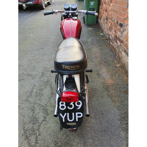 1057 - 1960 Triumph T100T, 490 cc. Registration number 839 YUP (non transferable). Frame number T100T 18668... 