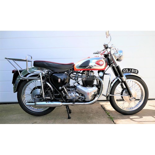 1064 - 1961 BSA A10 to Super Road Rocket Specification, 646 cc. Registration number OSJ 819. Frame number D... 