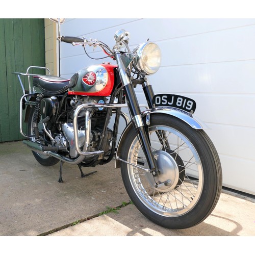 1064 - 1961 BSA A10 to Super Road Rocket Specification, 646 cc. Registration number OSJ 819. Frame number D... 