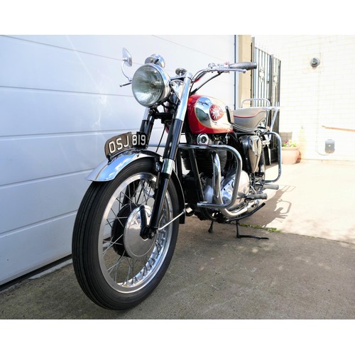 1064 - 1961 BSA A10 to Super Road Rocket Specification, 646 cc. Registration number OSJ 819. Frame number D... 