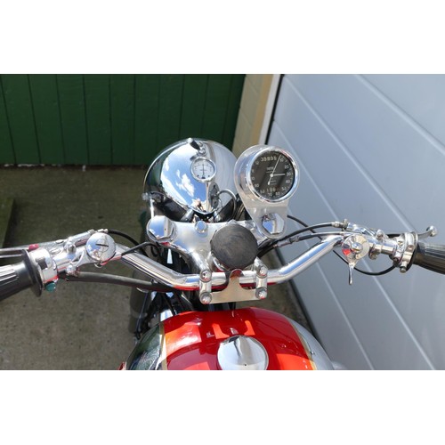 1064 - 1961 BSA A10 to Super Road Rocket Specification, 646 cc. Registration number OSJ 819. Frame number D... 