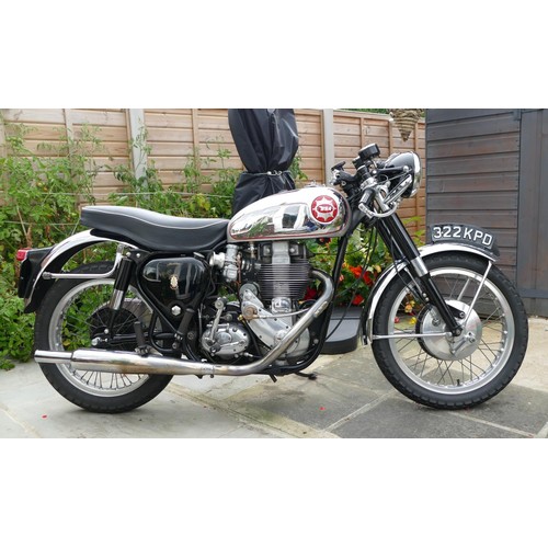 1065 - 1959 BSA Gold Star, Clubmans Trim, 500 cc. Registration number 322 KPD (non transferrable). Frame nu... 