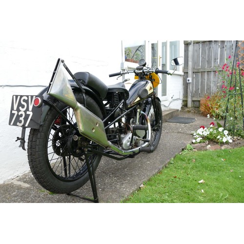 1070 - 1938 Cotton Model 9/special, 350 cc high camshaft. Registration number VSV 737. Frame number 17077. ... 