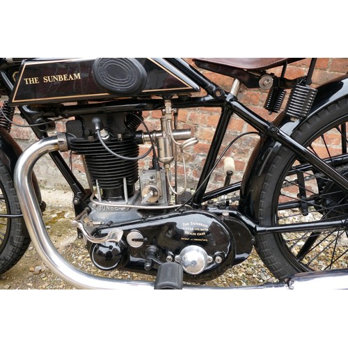 1071 - 1927 Sunbeam Model 9, 493 cc. Registration number SF 7949. Frame number D1032. Engine number L1037. ... 