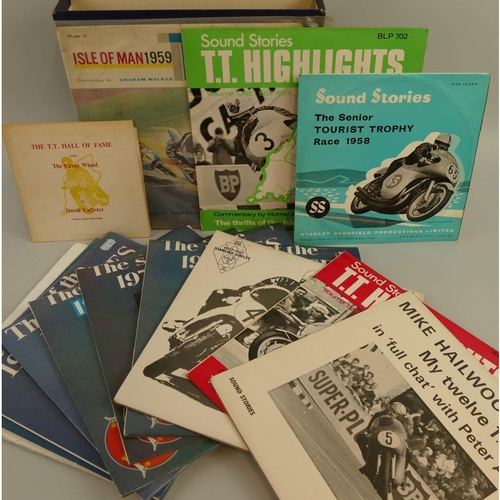 31 - Of TT interest - a collection of Sound Stories vinyl LP's, to include the Senior TT Race, 1958, the ... 