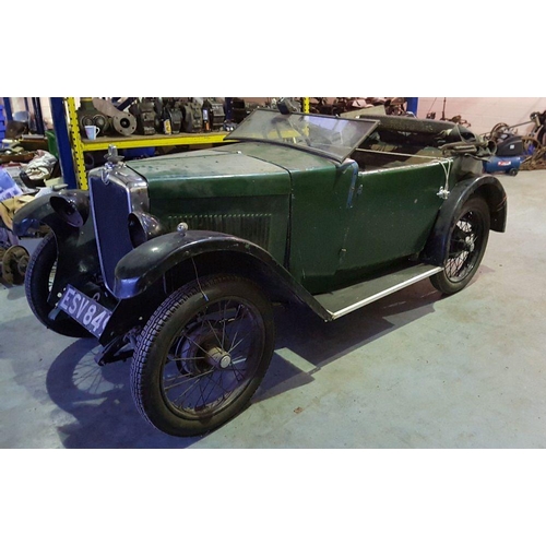 1002 - 1931 Morris Minor 885 cc. Registration number ESV 849. Chassis number SV2553. Engine number 15549, 3... 