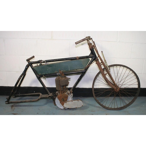 1025 - c.1907/09 Fafnir engine, believed 3.5 hp, unidentified frame and tank. Frame number not found. Engin... 