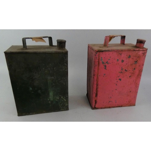 103 - Two handmade petrol cans, (2).