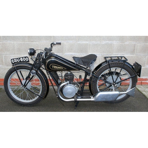 1034 - 1930 Triumph Model X, 174 cc. Registration number CSU 600 (see text). Frame number X4959. Engine num... 