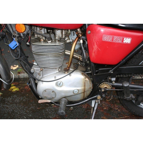 1071 - 1972 BSA B50SS Gold Star, 499 cc. Registration number RDT 159L. Frame number HE14680. Engine number ... 