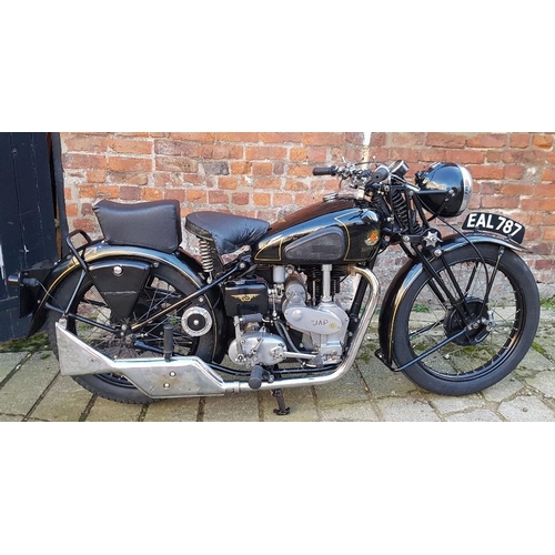 1075 - 1938 OK Supreme, 348 cc. Registration number EAL 787. Frame number 25509. Engine number 10H 0 57186 ... 