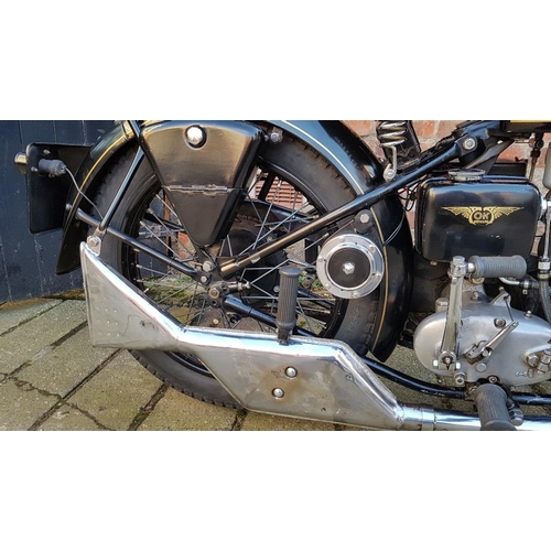 1075 - 1938 OK Supreme, 348 cc. Registration number EAL 787. Frame number 25509. Engine number 10H 0 57186 ... 