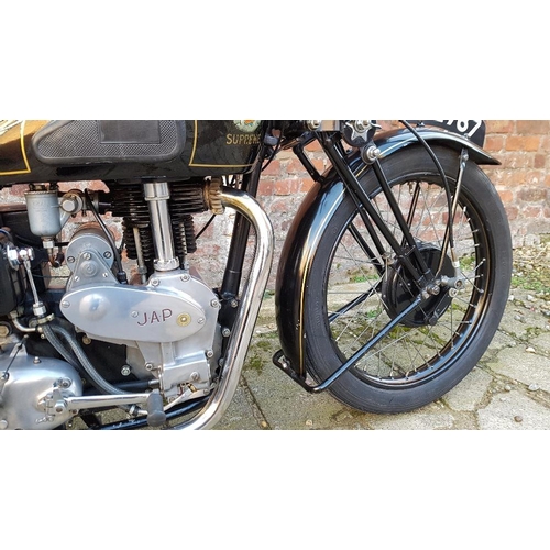 1075 - 1938 OK Supreme, 348 cc. Registration number EAL 787. Frame number 25509. Engine number 10H 0 57186 ... 