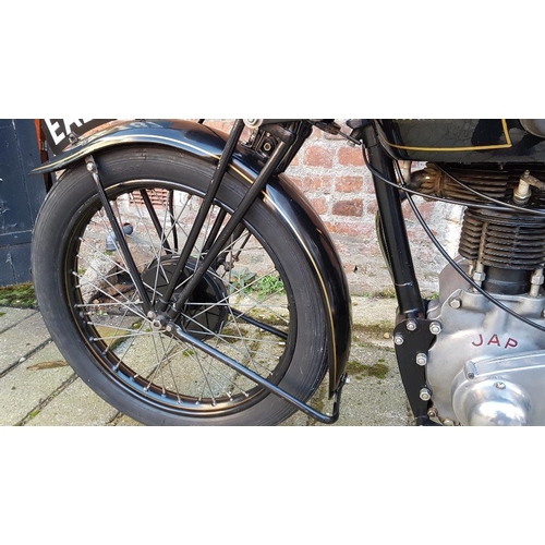 1075 - 1938 OK Supreme, 348 cc. Registration number EAL 787. Frame number 25509. Engine number 10H 0 57186 ... 