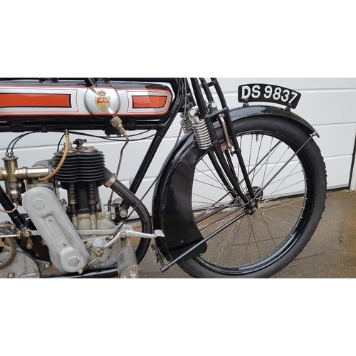 1085 - 1912 Rover 3.5 hp, 499 cc. Registration number DS 9837 (non-transferable). Frame number S37508. Engi... 