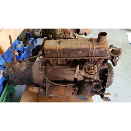 115 - A Citroen 2CV engine, stamped AM 114 98 and two gearboxes, unknown condition (3).