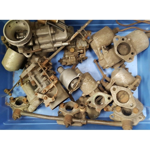 125 - A pair of SU 1217/E carbs, a Webber 34DMTL carb, a pair of SU AUC2009 carbs and other carbs.