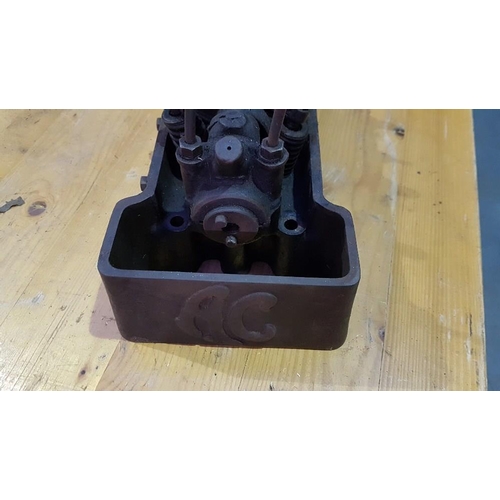 143 - An AC cylinder head, with camshaft, pre-war.