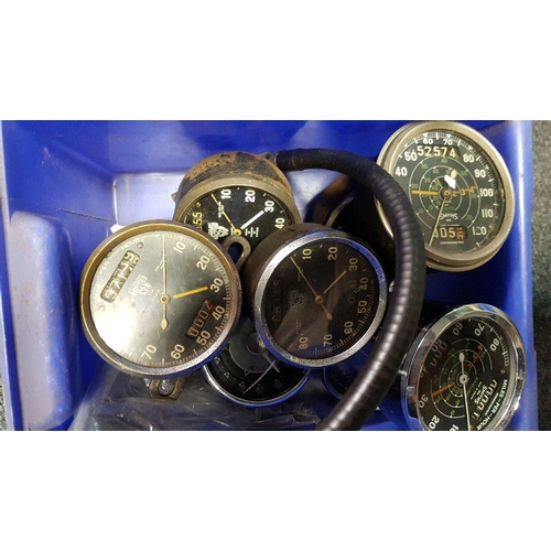 297 - Eight various odometers, including two 1950/60 Triumph examples (8).