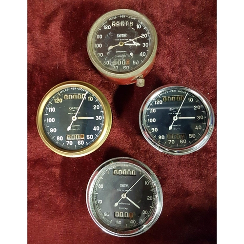 300 - Three Smiths 120 MPH odometers and an 85 MPH example (4).