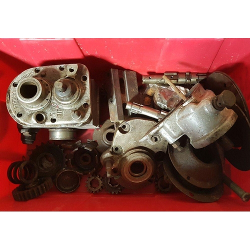 320 - c. 1928 Sturmey Archer three speed gearbox, numbered 101635 and LW 101635 CRSB and other parts, buye... 