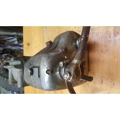 330 - A Royal Enfield gearbox, stamped AGE B, buyers should check how complete this lot is.