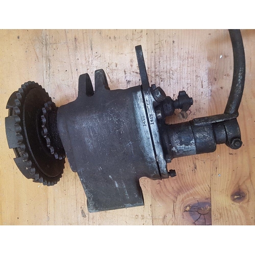 332 - An unknown gearbox, stamped EIV 1457, buyers should check how complete this lot is.