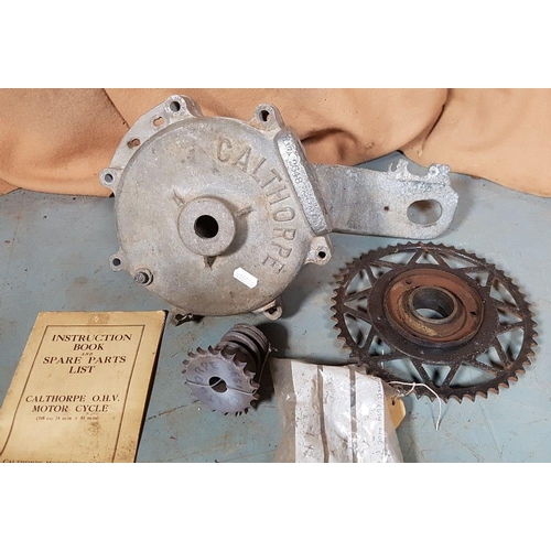 348 - c. 1927 Calthorpe 350 cc crankcase, number D7A 2648, together with a Calthorpe Instruction Book and ... 